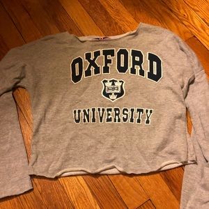 Oxford Crop Sweatshirt